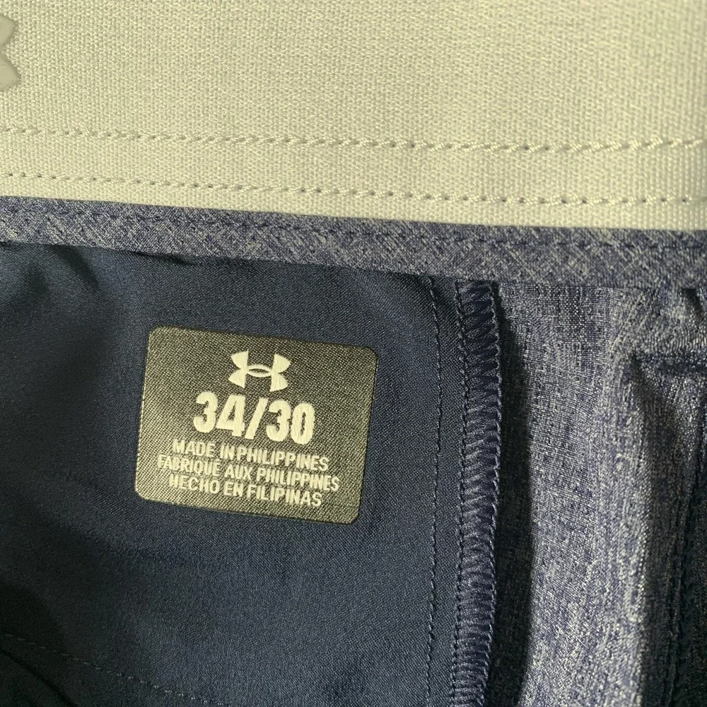 Under Armour Pants Mens 34x30 Blue Golf Lightweight Elastic Waist Performance
